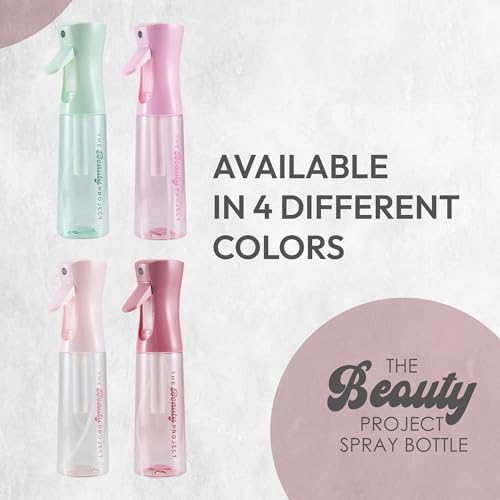 Spray Bottle Mister for Hair - Continuous Mister, Fine Water Mist, Trusted by Professional Salons & Barbers, 10.1oz - Clear Bottle (Light Pink) - color: Light Pink