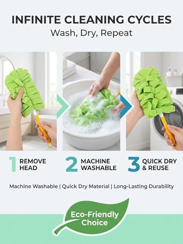 Chenille Duster Reusable Washable Microfiber Dust Fleece Damp Duster Pads Refills Replacement Heads for Cleaning with Handle Flat Dusters Multi Surface for Home Blinds Car Pet Furniture Fans - color: 5pcs