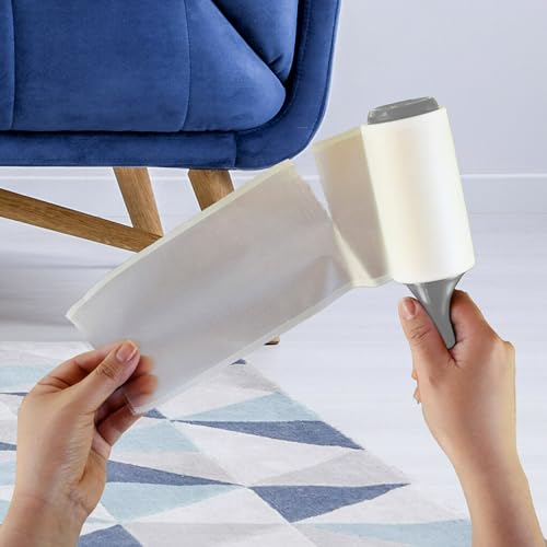 Scotch-Brite Lint Roller, 100 Sheets (Single Roller) – Sticky Lint Remover for Pet Hair, Dust & Lint on Clothes & Furniture - size: 100 Sheets