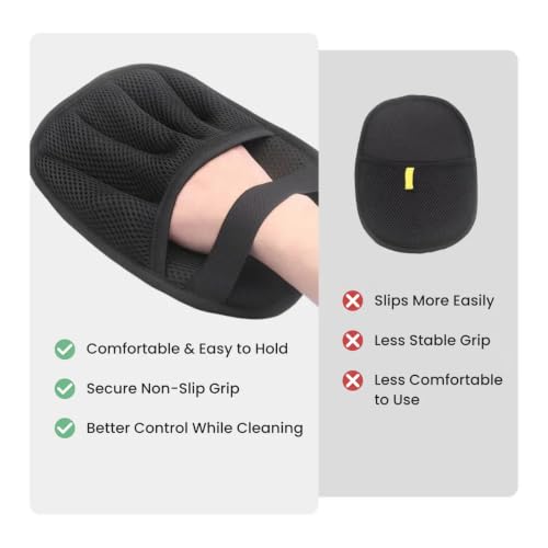 Pet Hair Remover Glove for Dogs & Cats – Upgraded 5-Finger Deshedding & Grooming Glove, Reusable Electrostatic Fur Remover for Furniture, Couch, Carpet & Car Seats