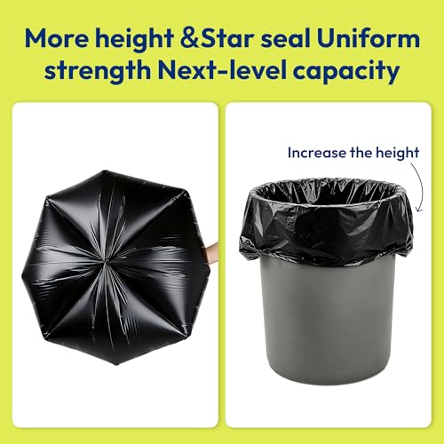 Heavy Duty Trash Bags 33 Gallon 30 Count, 1.0 Mil, Strong Black Garbage Bags, Leakproof Star Seal for Construction, Yard, Demolition Debris - color: 33Gal-30 bags