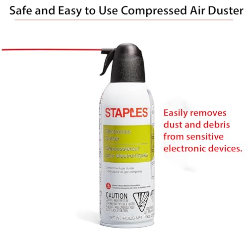 Staples Compressed Air Dusters – Canned Air for Electronics, Keyboards & Office Devices