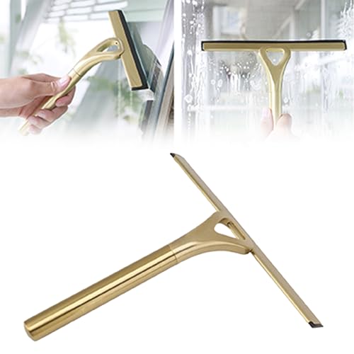 Stainless Steel Mini Squeegee Shower Squeegy Rechargeable Window Vac Window Squeegee for Glass Doors Walls, Sink, Mirror, Bathroom, Car Window Kitchen Mirror