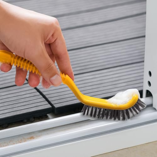 Car Crevice Cleaning Brush, Multipurpose Window Track Detail Brush, Scratch-Resistant Hard Bristle Gap Scrubber for Car, Home, Kitchen, Sink (3PCS) - size: 3PCS