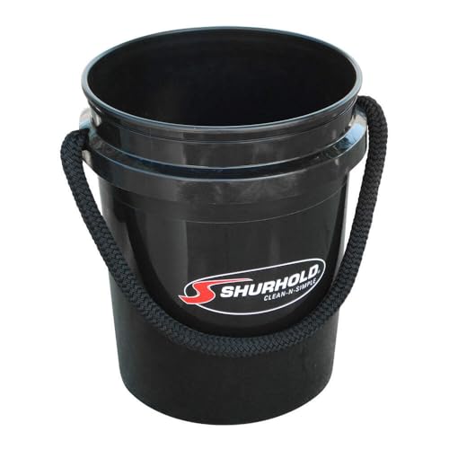 Shurhold World's Best Rope Handle Bucket - 5 Gallon - Black - color: Black, size: 5 Gallon