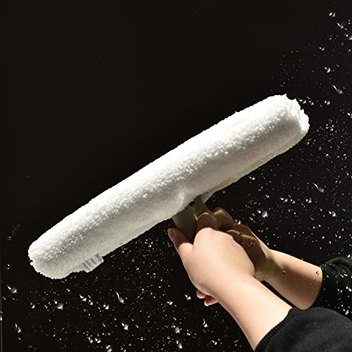 13-Inch Window Washer Sleeve, Microfiber Squeegee Sleeve Refills for 11-12 inch Window Cleaner Scrubber - 2 Packs, White