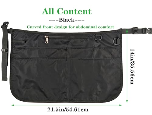 Bafelia Cleaning Apron Caddy for Women with 6 Pockets, Professional Waterproof Cleaning Supplies for Housekeeping - color: Black