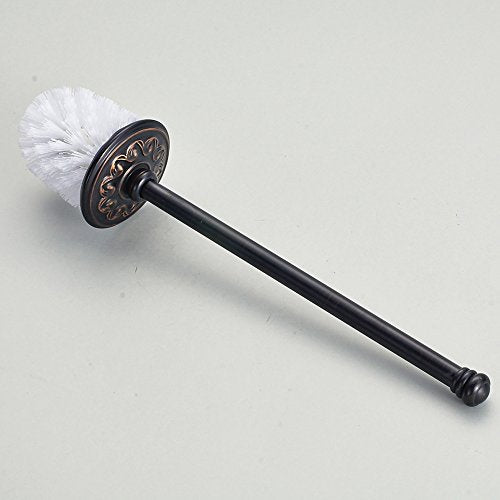Leyden Bronze Toilet Brush Holder,Oil Rubbed Bronze Toilet Brush Plunge Retro Toilet Bowl Brush Bathroom Accessories Wall Mounted - color: Orb