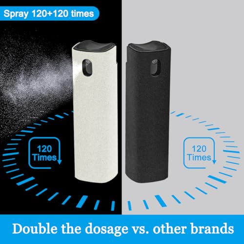 walrfid 2Pcs Laptop Cleaner, Computer Screen Cleaner Spray and Wipe, Electronics Laptop Cleaning Kit for iPad, iPhone, Cellphone, Monitor, MacBook Pro, Car Display, Tablet, TV, Kindle, Black Cream - color: Black, Cream