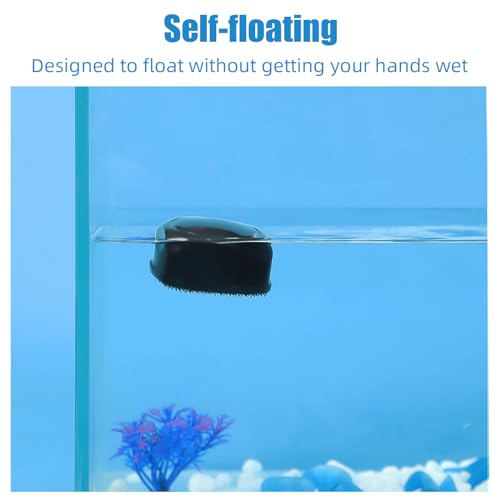 AQUANEAT Aquarium Magnetic Brush, Glass Fish Tank Cleaner, Algae Scraper, Not for Acrylic and Plastic, Large (Pack of 2) - size: Large (Pack of 2)