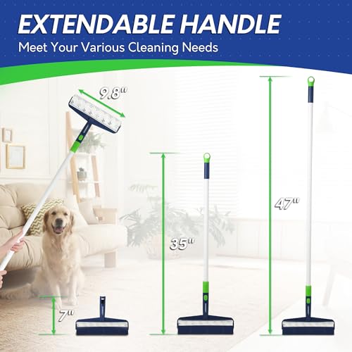 BOOMJOY Large Lint Rollers for Floor, 9.8 Inch Extra-Wide Lint Roller with 360 Sheets Total, Cat & Dog Pet Hair Remover for Home Floor Cleaning, Carpets, Cars, Clothing, Sofa