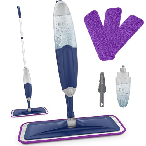 Spray Mop for Floor Cleaning: Wet Dry Mop with Microfiber Washable Pads&Refillable Bottle Set for Housewife - Fit for Home Kitchen Hardwood Tile Vinyl