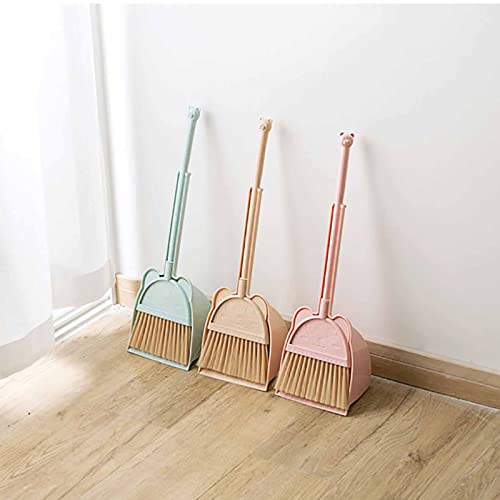 Heavy Duty Broom and Dustpan Set for Sweeping Lightweight, Indoor Tools with Long Handle, Static-Free Bristles Ideal for Hardwood Floors, Tile, Pet Hair and Daily Use