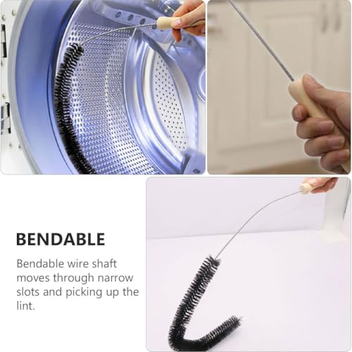 DOITOOL Dryer Vent Cleaning Brush 28 Inch Flexible Lint Remover with Non-Slip Handle for Dryer Vent and Refrigerator Coil Cleaning Tool