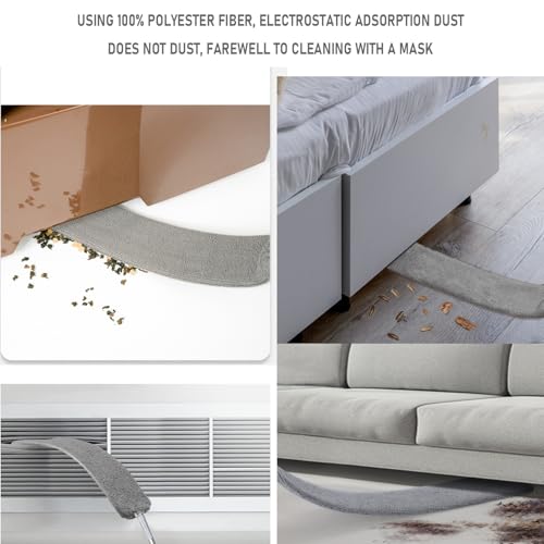 100" Retractable Gap Dust Cleaner Cleaning Tools, Under Appliance Cleaning Gadgets, Microfiber Gap Duster, Underneath Cleaning Tools for Fridges, Couch, Stove, Bed, Furniture