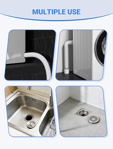 SARDVISA Drain Cleaning Brush, 66 Inch Double Ended Flexible Pipe Tube Cleaner with 3 Straw Brushes, Long Nylon Bristle Brush for Kitchen Sink, Bathroom, Shower Drain, and Pipe Buildup - size: mini clean brush