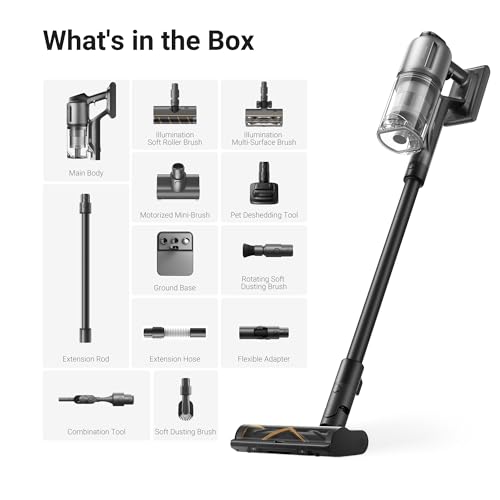 DREAME Z30 Cordless Vacuum Cleaner, 310AW 90 Mins Powerful Suction Stick Vacuum for Home Hard Floor Carpet Pet Hair, Smart Lightweight Rechargeable Battery Vacuum