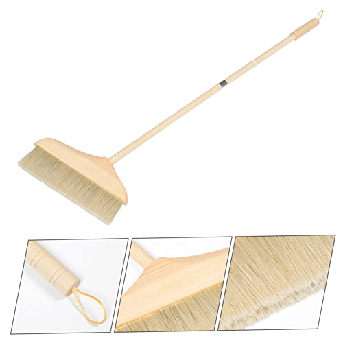 minkissy Portable Soft Broom for Indoor Use Long Handle Sweep for Dusting and Cleaning Safe for Floors