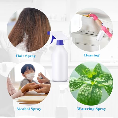 Tanlade 30 Pcs Plastic Spray Bottles 16 oz Leak Proof Squirt Bottle Refillable Empty Spray Water Mist Sprayer with Nozzles for Hair Essential Oil Cleaning Solutions Plants Pets(Blue) - color: Blue