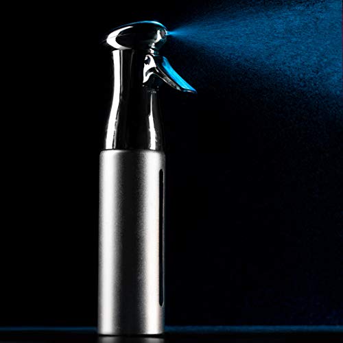 Colortrak Luminous Spray Bottle, 250ml/8.5oz Bottle with Full 360° Distribution, Easy-Use Pump, Quick View Window to Monitor Water Level, Eco-Friendly, Silver - color: Silver