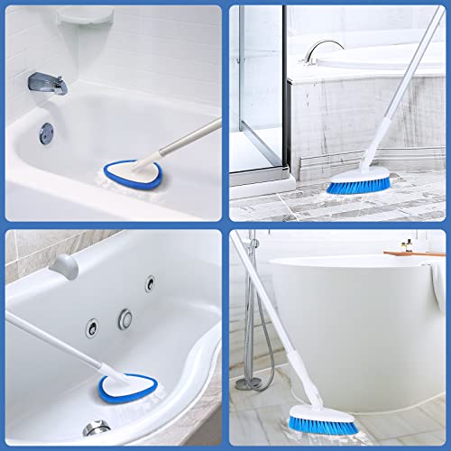 Qaestfy Pack of 2 Scrubber Pad Refill Compatible with QAE008 Shower Bathtub Tub and Tile Scrubber Cleaning Brush with Long Handle Model QAE009