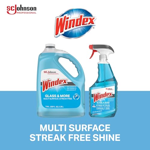 SC Johnson Professional Windex Glass and More Multi-Surface Cleaner, Windex Glass Cleaner Refill, Multi Surface Cleaner, 128 fl. oz. Bottles, 4 Count, for Professional Use Only - size: 1 Count (Pack of 4)