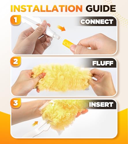 60 Count Heavy Duty Duster Refills for Swiffer, Multisurface 360° Larger Size Dusters with 4X Microfibers, Unscented Disposable Dusters for Cleaning Home, Blinds, Fans, Corners (Only Duster) - size: 60 Count