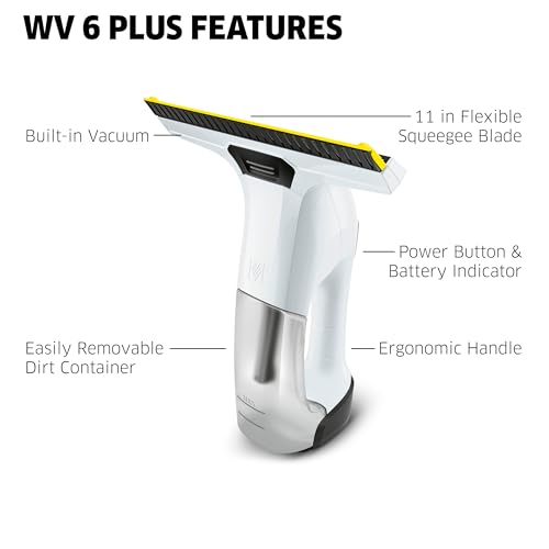 Kärcher WV 6 Electric Window Vacuum Squeegee 11" - Cleans Showers, Mirrors, Glass, and Countertops - Electric Squeegee - style: WV 6 White