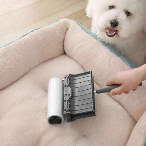Fedicelly Lint Rollers Pet Hair Extra Sticky Furniture,Cat Dog Hair Remover Laundry Clothes Carpet, 6.3 inches Wider with 320 Sheets Large Lint Remover Brush for Couch - size: 1 Roller + 320 Sheets