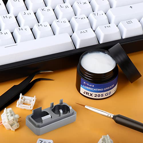 RUNJRX Keyboard Switch Lube Kit JRX 205G0 0.53oz/15g, Switch Opener for MX Cherry Panda Kailh Switch,Lube Brush for Mechanical Keyboard Switch - style: Lube Kit-K