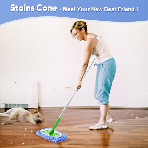 6-Pack Reusable Microfiber Mop Pads Compatible with Swiffer Sweeper, Dry & Wet Sweeping Cloths - Washable Wet Pads Refill for Multi-Surface/Hardwood Floor Cleaning -Blue - color: Blue