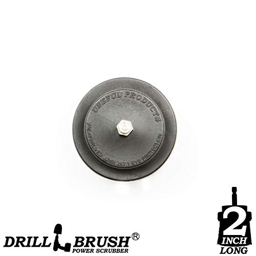 Cleaning Supplies - Drill Brush - Grout Cleaner - 2-inch Long Bristle Spin Brush Set - Bird Bath - Gnome - Scrubber - Bathroom Accessories - Shower Curtain - Bath Mat - Shower Cleaner - Rust - Calcium - color: Red / Yellow