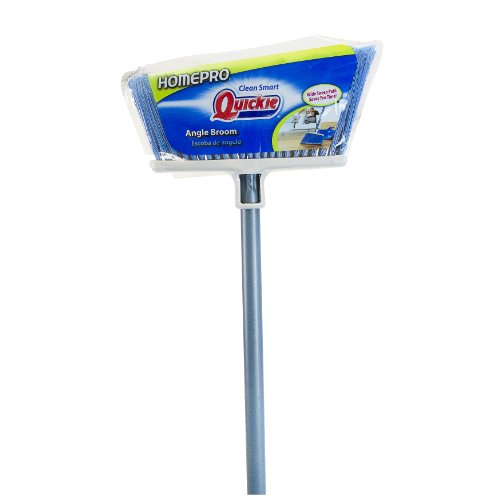 Quickie All-Purpose Angle Broom, Flagged Bristles, Angle Broom for Garages, Courtyard, Sidewalks, Decks and Outdoor Surfaces, Perfect for Home Kitchen Room Office Floor (Pack of 2) - size: Pack of 2