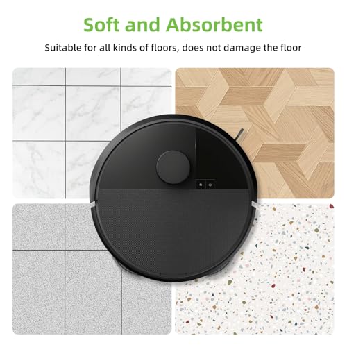 VIEWALL 8 Pack Mop Pad for iRobot Roomba Plus 505X/505/507 Combo, Plus 405 | G181/G185 Combo, Plus 4020 Combo Robot Vacuum Cleaner, Microfiber Washable Mop Cloth Replacement Parts Accessories - size: 400/500 Mop Pads 8 Pack
