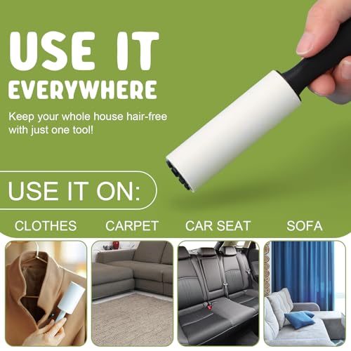 Hushee 16 Pcs Mini Lint Roller for Travel Small Lint Removers Bulk for Pet Hair and Clothes Small Size Removers Portable Sticky Removing Tool for Cleaning Furniture Dog Car Seat