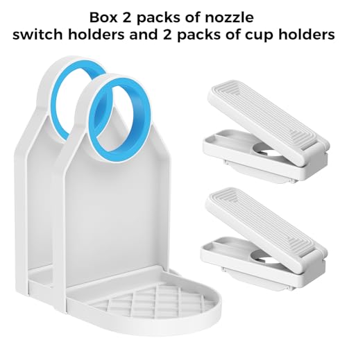 KMOUANTS 2 Pack Laundry Detergent Dispenser Cup Holder, Nozzle button upgrade,Easily No More runny or Messy Laundry Detergent, Laundry Cup Holder and drip Tray Room Organization and Storage