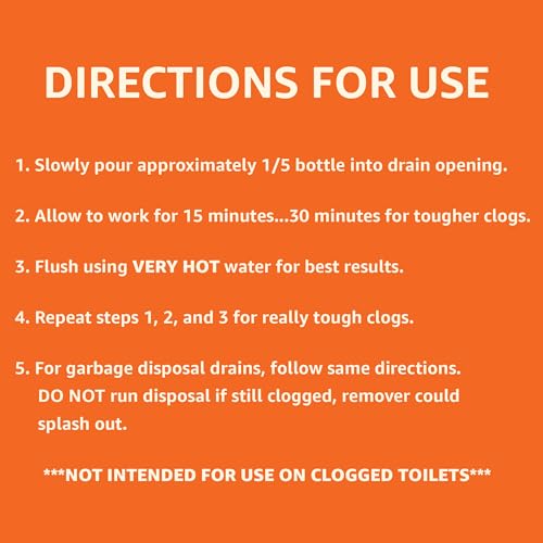 Amazon Basics Max Strength Drain Cleaner Gel, Hair Clog Remover, Dissolves Grease, Safe on All Pipes, 80 Fl Oz (Pack of 2) - size: 80 Fl Oz (Pack of 2)