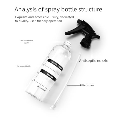 Plastic Spray Bottle With Adjustable Nozzle And Trigger– Heavy Duty Garden Water Spray Bottle For Home Cleaning And Plants Yellow Black One Size - color: Yellow Black