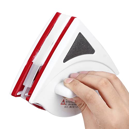 Garosa Portable Double Sided Magnetic Window Cleaner Glass Wiper Tools Glass Cleaner Cleaning Brush for High Rise 15x24mm Double Layer Glass(Red)