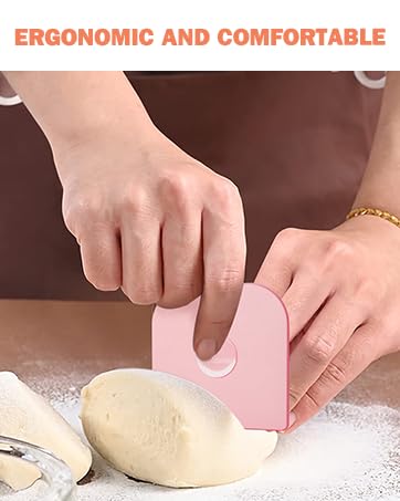 Pan Scraper, 5 Pcs Pot Scraper Plastic, Pot Scraper Non Scratch for Cast Iron, Pot and Pan Cleaning, Sturdy Scraper Kitchen Tool, Pink - color: Pink, size: 5 Pcs