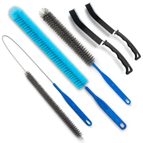 Dryer Vent Cleaner Kit - Long Dryer Vent Cleaning Brush, Dryer Lint Cleaner Remover Refrigerator Long Coil Cleaning Kit - Appliance Brush - AC Cleaning Brush Set for Household Tools