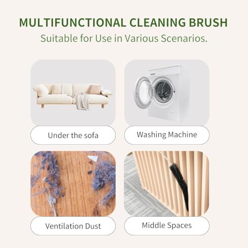 Dryer Lint Brush Vent Cleaner 30 inch Refrigerator Coil Cleaning Brushes Clothes Trap Duct Remover, Crevice Cleaning Brush, Washing Machine Cleaning Tools for Household (1 Pack) - size: 1 Pack