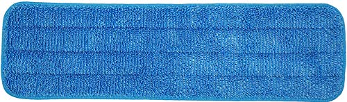 Microfiber Mop Pad 18" Inch for Wet Dry Mops Floor Cleaning Pads Reusable Compatible with Bona Floor Care System (6 Pack)