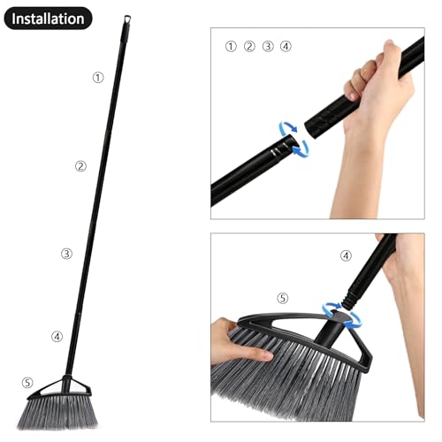 Brooms for Sweeping Indoor, House Brooms for Sweeping Indoor, Angle Broom for Floors, Kitchen Broom, Floor Broom Applied for Courtyard, Garage, etc.