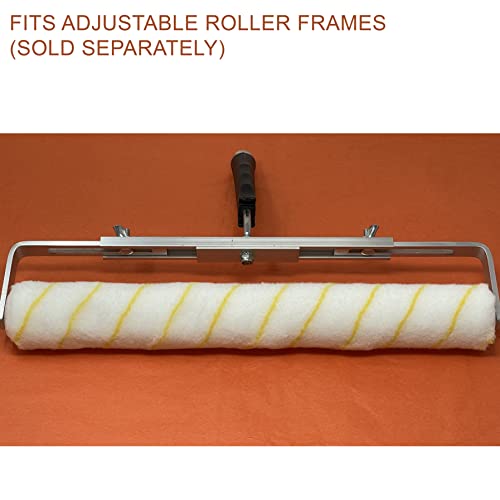 Allgala 18 Inch Shedless Lint Free Paint Roller Covers with End Caps for Wall Ceiling Floor with All Surfaces -3PK-TH10320