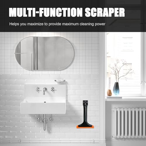 Ziciner Small Silicone Window Squeegee, Car Windshield Water Blade Squeegee, Multifunctional Auto Squeegee with 5.9 Inch Blade and Non-Slip Handle for Car Window, Home Cleaning (Black-2PCS) - color: Black-2pcs