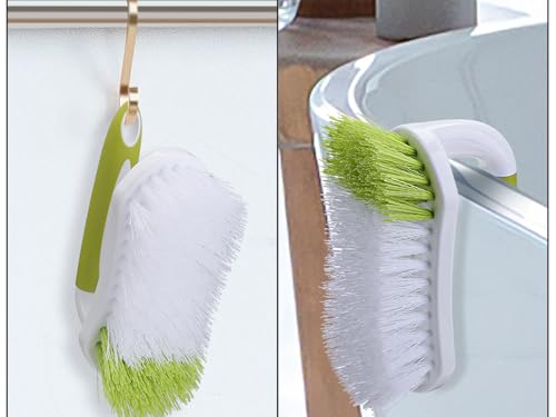 Scrub Brush for Cleaning, Heavy Duty Shower Scrubber with Stiff Bristles for Tub, Sink, Floor, Tile, and Carpet Scrubbing, 3 Pack - color: Yellow-green 3pcs