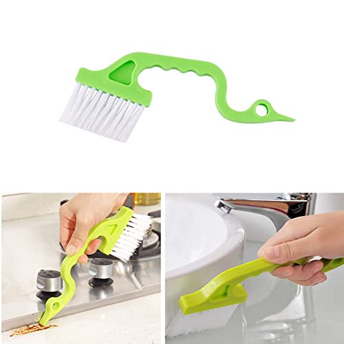 3Pcs Hand-held Groove Gap Cleaning Tools Door Window Track Kitchen Cleaning Brushes, for Window Air Conditioning Kitchen Cleaning (Random Color)