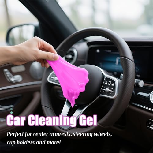 ASFSKY Car Cleaning Gel (Purple,Lavender) Cleaning Putty Universal Dust Cleaning Car Interior Cleaner Keyboard Dust Remover Car Slime Gifts for Men Women Girl(1 Pack) - color: Purple