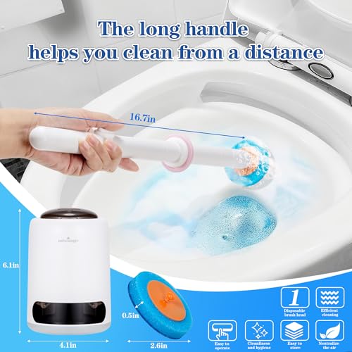 Pack of 40 disposable toilet brush refills, designed exclusively for automatic pop-up toilet brushes. Toilet brush refills (Ocean Scent). Not compatible with electric toilet brushes. (40 blue refills) - color: 40blue
